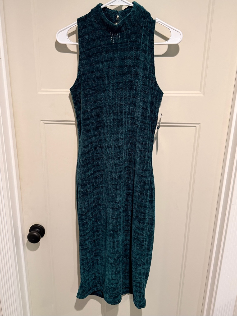 NWT Lulus Emerald Green Sleeveless Mock Neck Dress - S